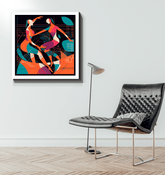 Balletic Reverie canvas showcasing elegant fashion illustration.